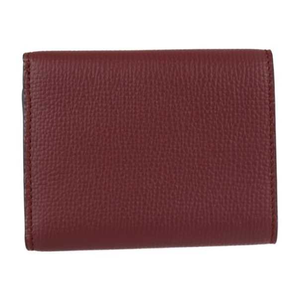 2112083007156 3 Loewe Anagram Leather Trifold Wallet Bordeaux