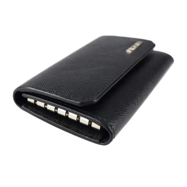 2112083007166 3 Prada Leather Key Case Black