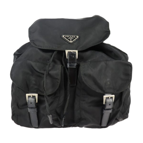 2112091001013 1 Prada Nylon Leather Backpack Black