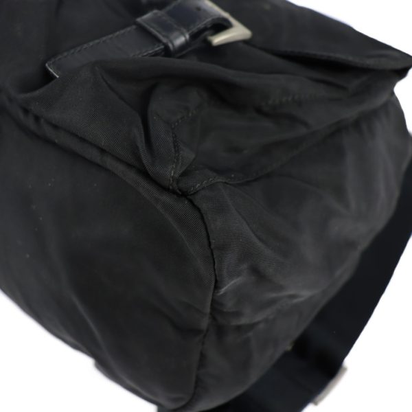 2112091001013 6 Prada Nylon Leather Backpack Black