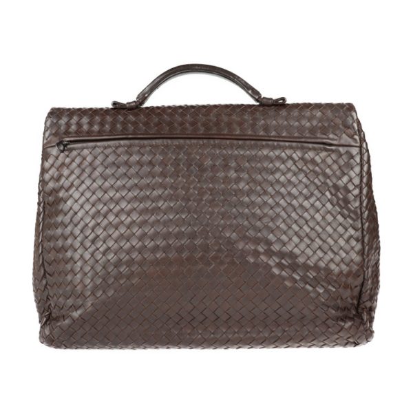 2113013002156 3 Bottega Veneta Intrecciato Business Leather Bag Brown Briefcase