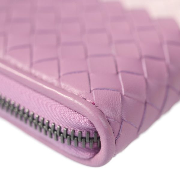 2113013002161 8 Bottega Veneta Intrecciato Long Wallet Lamb Leather Light Purple