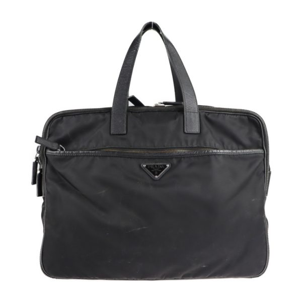 2113053007167 1 Prada Nylon Leather Business Bag Black