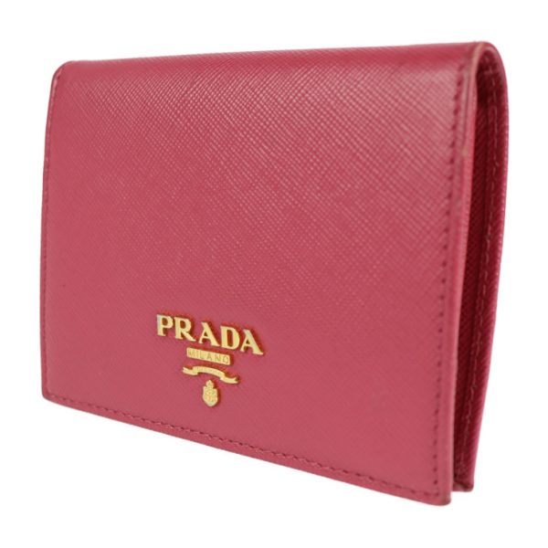 2113103002106 2 Prada Saffiano Leather Bifold Wallet Pink