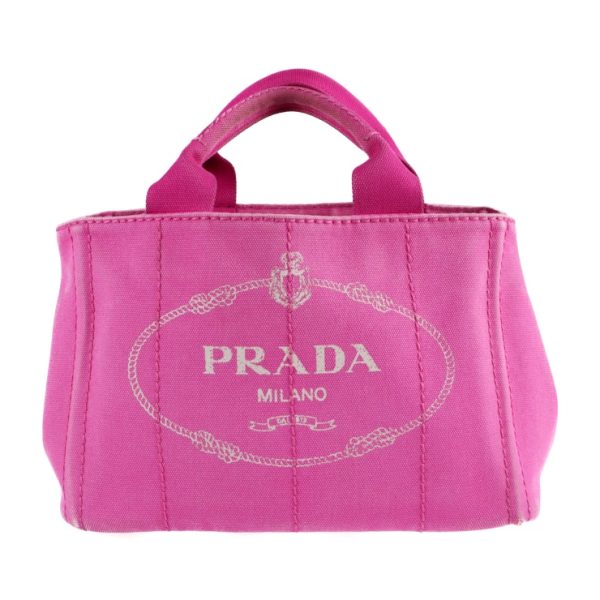 2114043002278 1 Prada Cotton Canvas Canapa Handbag Fuchsia