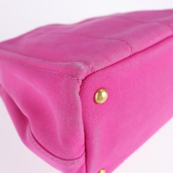 2114043002278 5 Prada Cotton Canvas Canapa Handbag Fuchsia