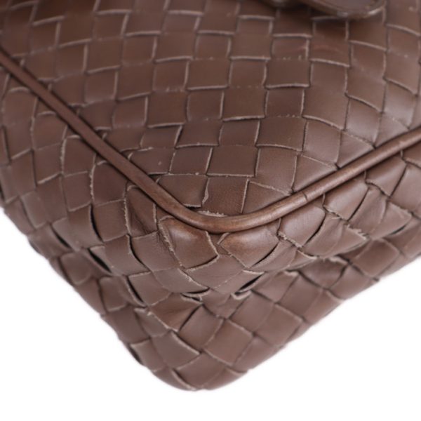 2114043002281 5 Bottega Veneta Intrecciato Shoulder Leather Bag Brown Pochette