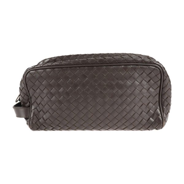 2114103007136 3 Bottega Veneta Intrecciato Leather Clutch Bag Brown