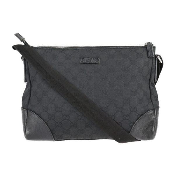 2114103007138 1 GUCCI Shoulder Bag GG Canvas Black