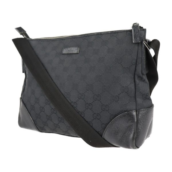 2114103007138 2 GUCCI Shoulder Bag GG Canvas Black