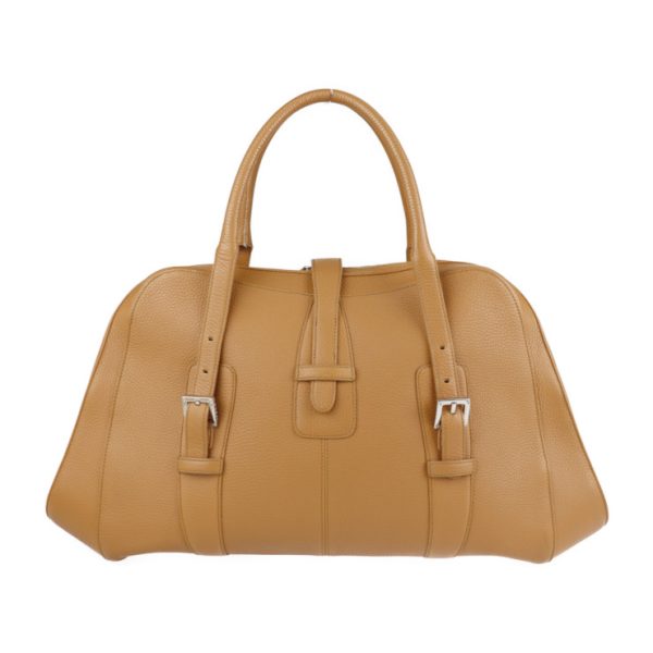 2114103007148 3 Loewe Senda Leather Boston Bag Camel