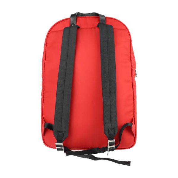 2114103007174 3 Prada Nylon Leather Backpack Red