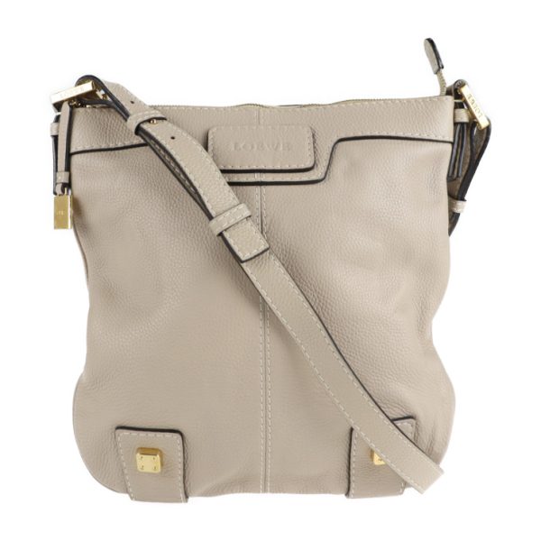 2115043007300 1 Loewe Leather Crossbody Bag Beige