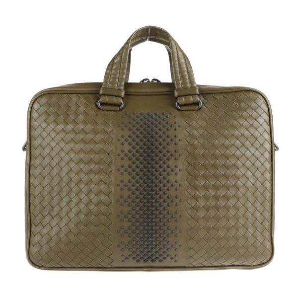 2115043007301 3 Bottega Veneta Intrecciato Lambskin Business Bag Olive