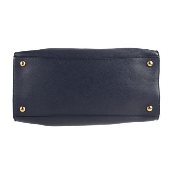 2115043007326 4 Prada Saffiano Soft Leather Handbag Navy