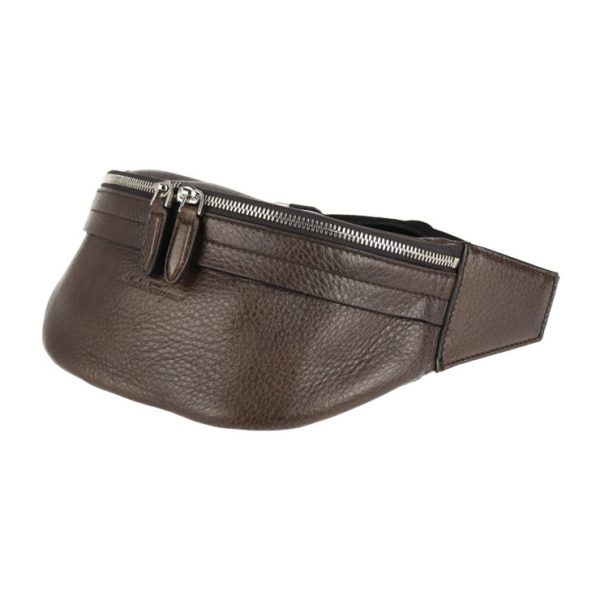 2115073007166 2 Salvatore Ferragamo Leather Waist Bag Dark Brown