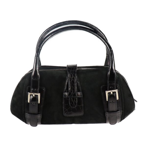 2115093002209 3 Loewe Senda Handbag Leather Suede Black