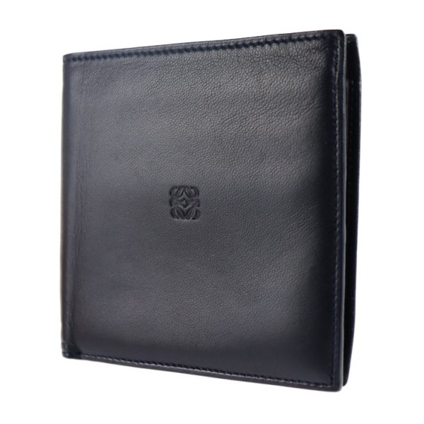 2115093002216 2 Loewe Anagram Sheepskin Bifold Wallet Navy