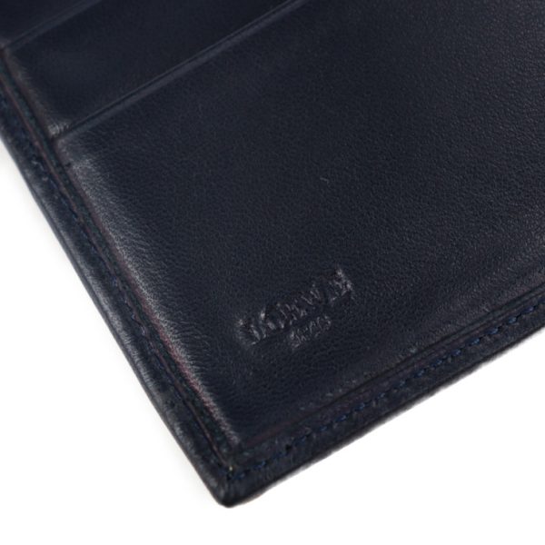 2115093002216 7 Loewe Anagram Sheepskin Bifold Wallet Navy