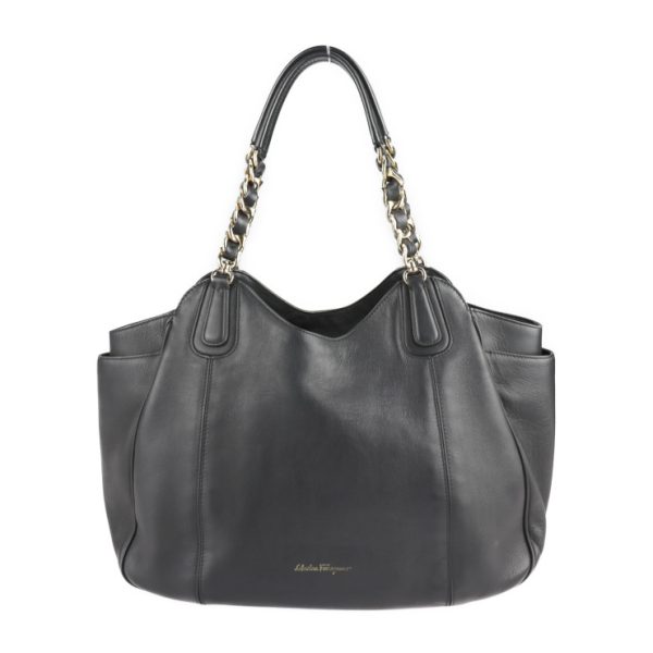 2115123002160 1 Salvatore Ferragamo Leather Tote Bag Black