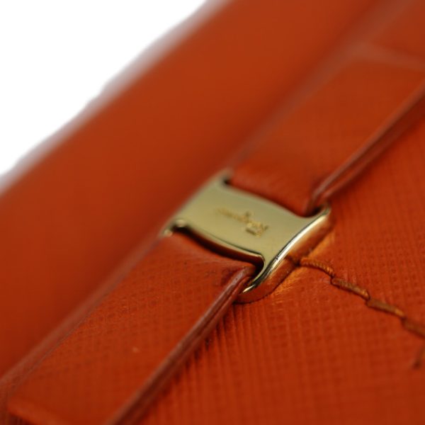 2116063002269 7 Salvatore Ferragamo Vara Long Wallet Orange