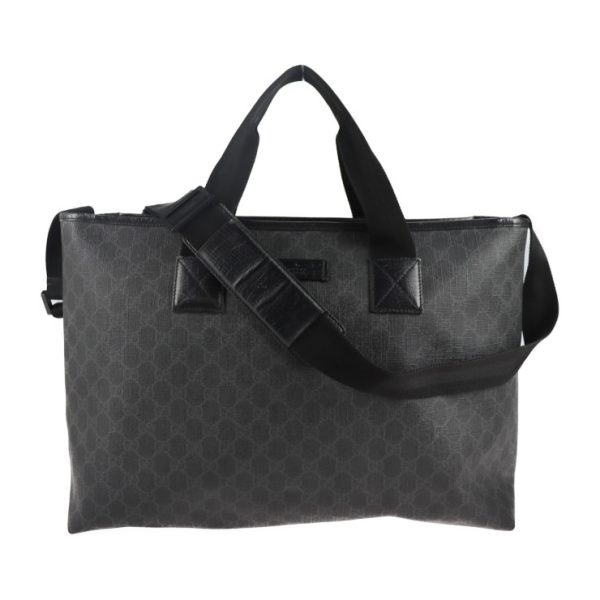 2116093007253 1 Gucci Gg Supreme Pvc Leather Tote Bag Black