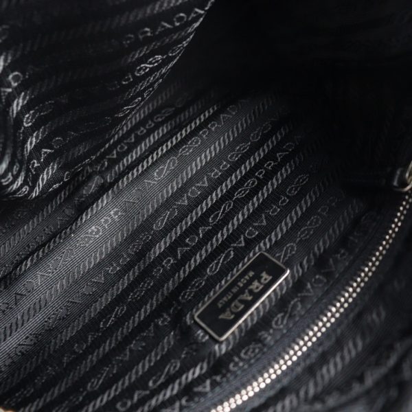 2116093007254 9 Prada Nylon Leather Tote Bag Black