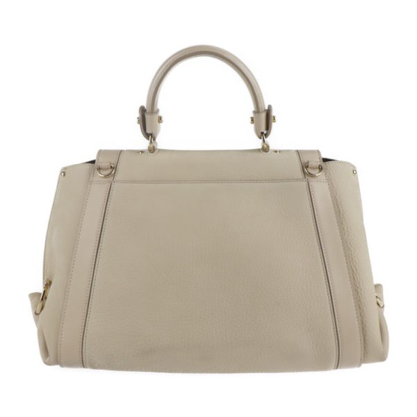 2116093007266 3 Salvatore Ferragamo Sofia Gancini Nubuck Leather Handbag Beige