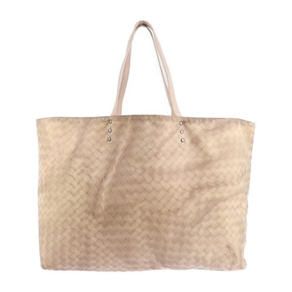 2116093007273 3 Bottega Veneta Intreccio Lusion Nylon Tote Bag Pink Beige