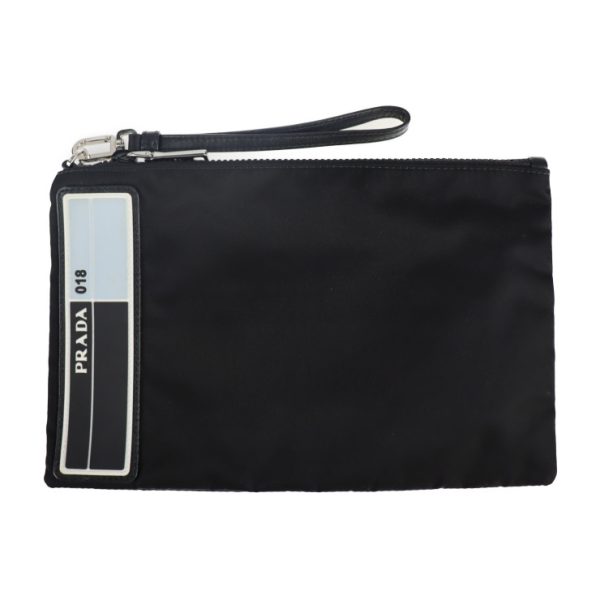 2116093007283 1 Prada Nylon Clutch Bag Black