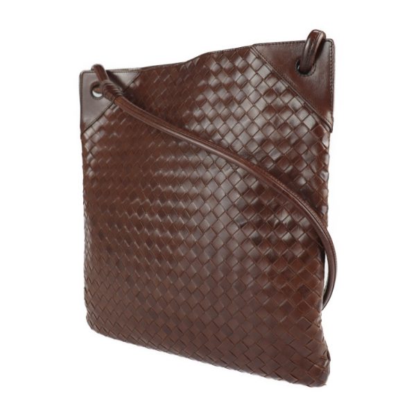 2116123007187 2 Bottega Veneta Intrecciato Leather Crossbody Bag Brown