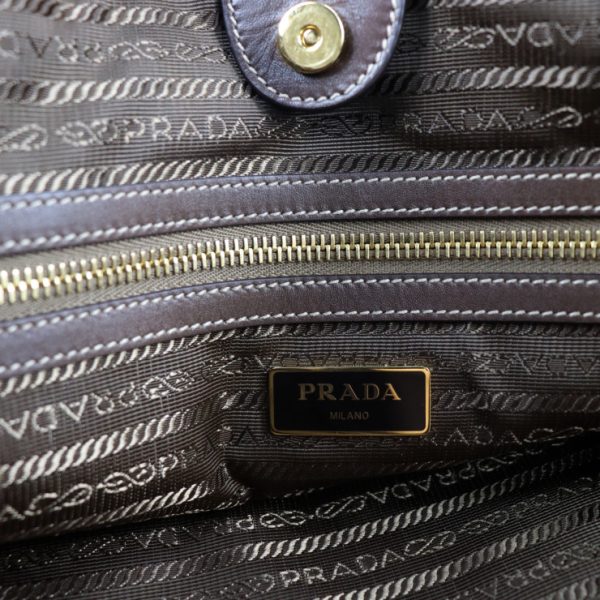 2117063007307 9 Prada Jacquard Leather Tote Bag Beige