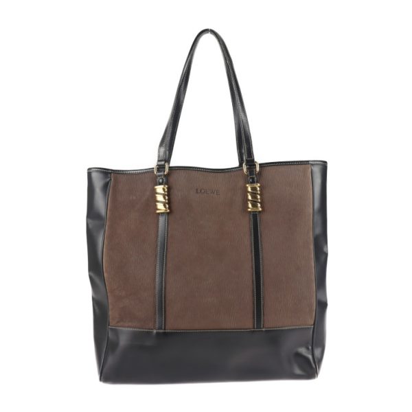 2117063007313 1 Loewe Velasquez Leather Tote Bag Black Brown