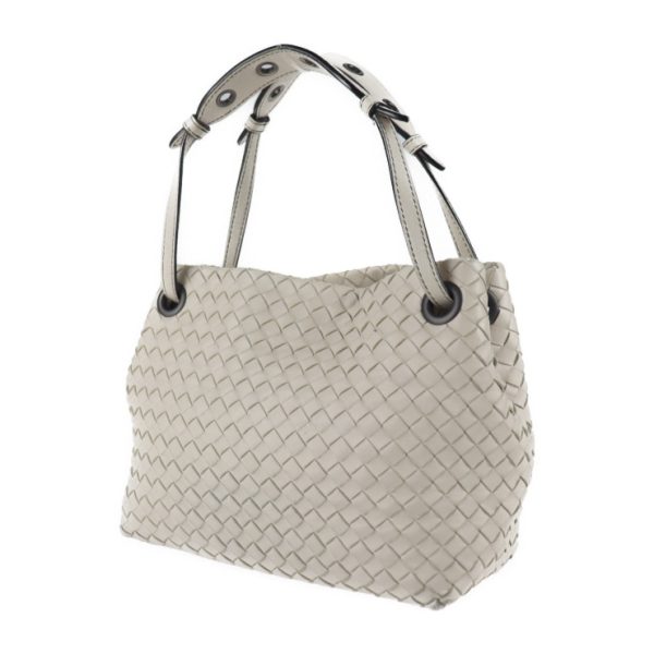 2117063007328 2 Bottega Veneta Intrecciato Leather Handbag Ivory