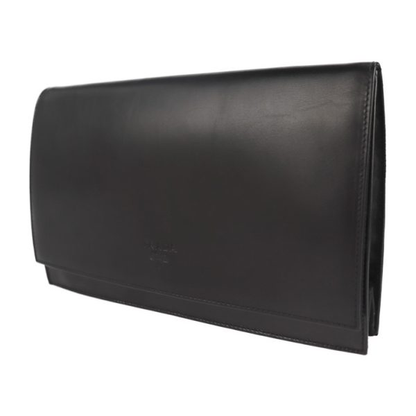 2117091001019 2 Prada Leather Nylon Clutch Bag Black