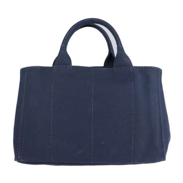 2118023007357 3 Prada Canvas Canapa Handbag Navy