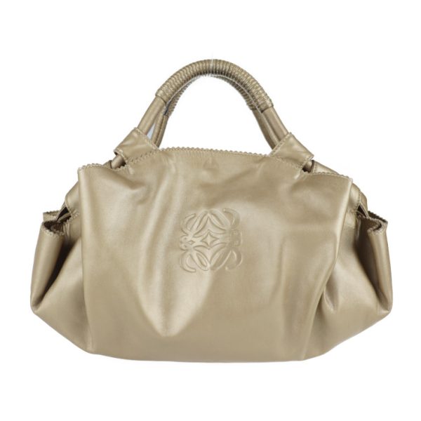 2118031001016 1 Loewe Nappa Leather Handbag Gold