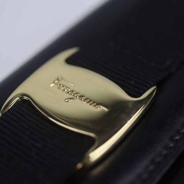 2118053002276 7 Salvatore Ferragamo Vara Calf Leather Bifold Wallet Black