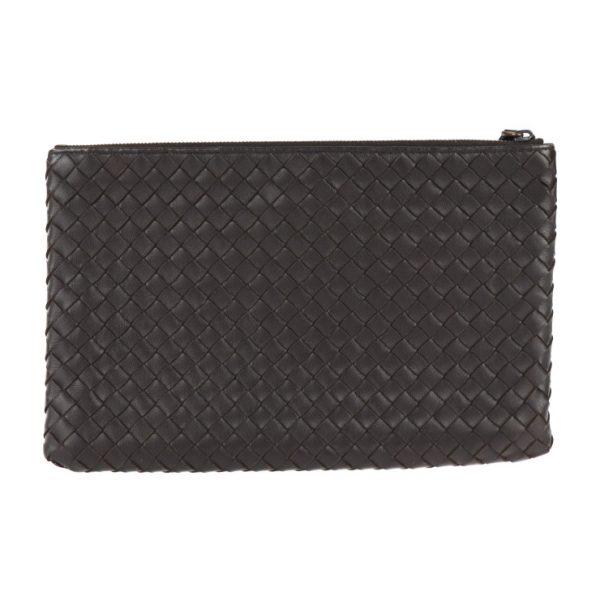 2118073008220 3 Bottega Veneta Intrecciato Leather Clutch Bag Espresso