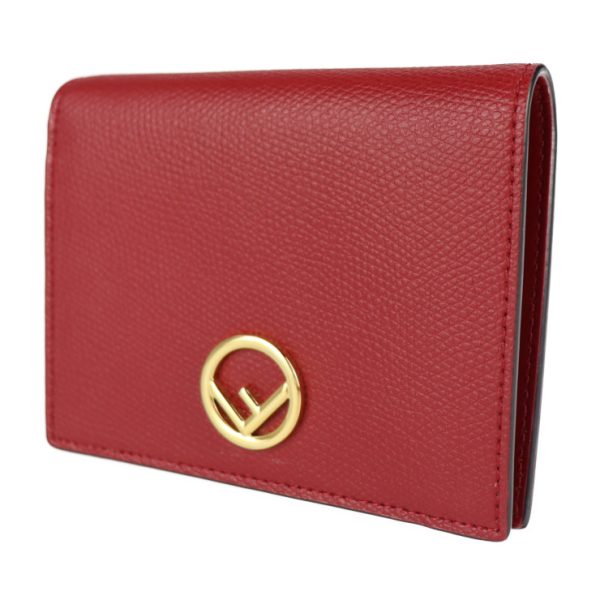 2118083002204 2 Fendi Fs Leather Wallet Red