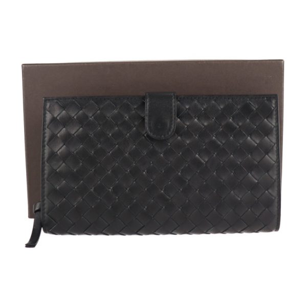 2118083002213 9 Bottega Veneta Intrecciato Leather Bifold Wallet Black