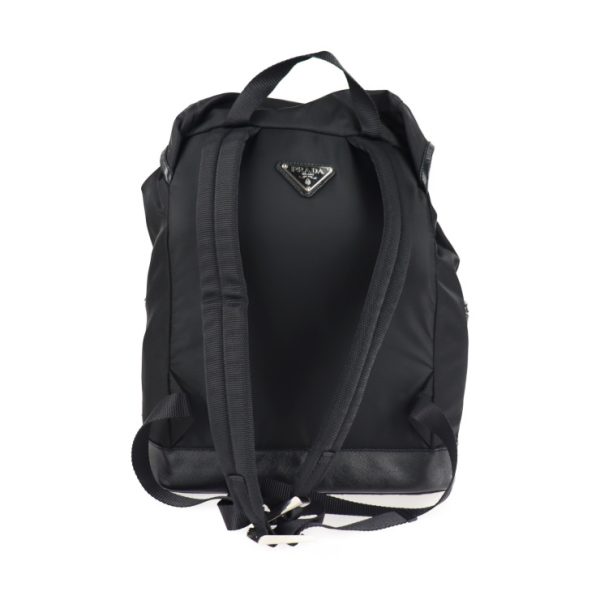 2118083002217 3 Prada Nylon Leather Backpack Black