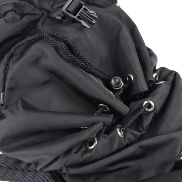 2118083002217 8 Prada Nylon Leather Backpack Black