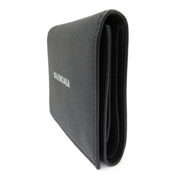 2118400126898 3 Balenciaga Trifold Wallet Leather Black