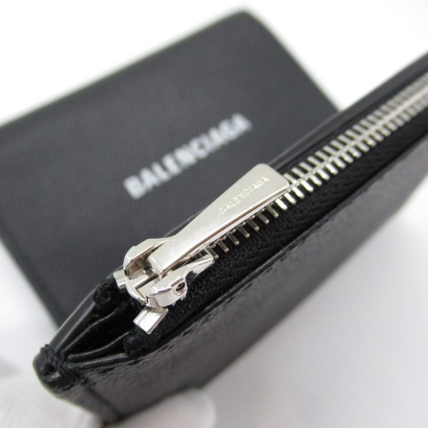 2118400126898 8 Balenciaga Trifold Wallet Leather Black