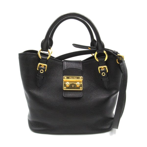 2118400130031 1 Miu Miu 2WAY Tote Bag Black