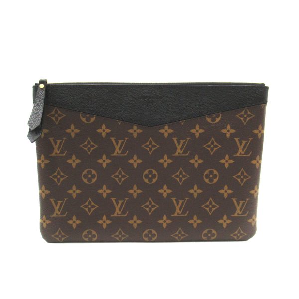 2118400130277 1 Louis Vuitton Daily Pouch Clutch Bag Brown Black