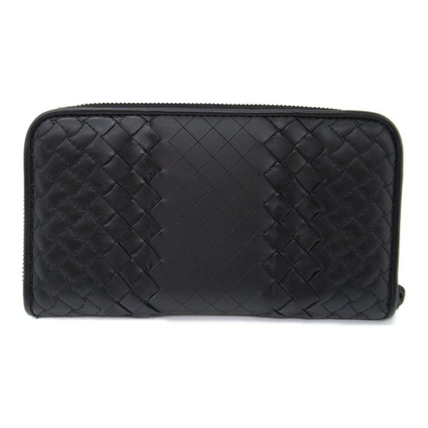 2118400131663 3 Bottega Veneta Intrecciato Round Long Wallet Calf Cowhide Black