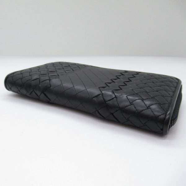 2118400131663 4 Bottega Veneta Intrecciato Round Long Wallet Calf Cowhide Black