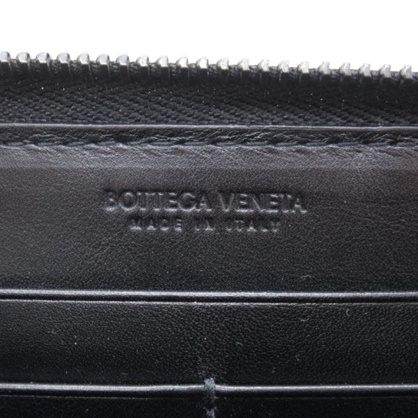 2118400131663 7 Bottega Veneta Intrecciato Round Long Wallet Calf Cowhide Black